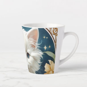 Tasse Latte Alphonse Mucha Art Nouveau Kitten