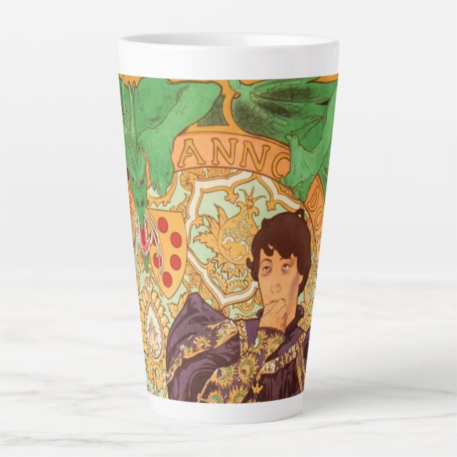 Tasse Latte Alphonse Mucha Prince et Dragon (Devant)