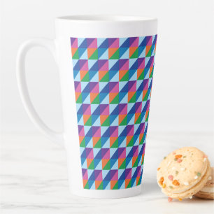 Tasse Latte Ambiance Rétro 90 Géométrique Triangle Abstrait