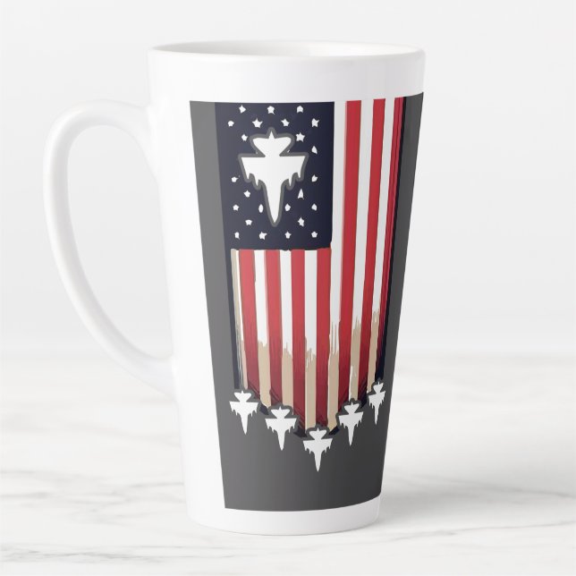 Tasse Latte American Flag 4th of July-65079 (Gauche)