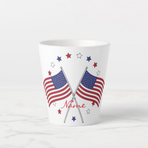 Tasse Latte American Flags Thunder_Cove 4 juillet patriotique