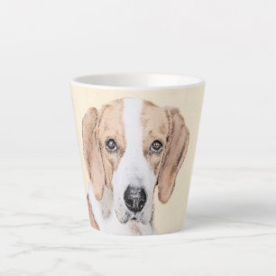 Tasse Latte American Foxhound Painting - Joli art original chi