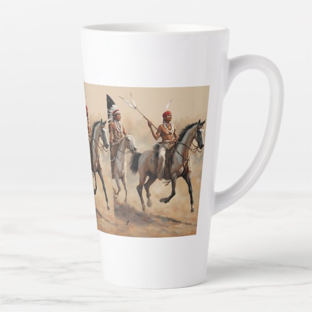 Tasse Latte Amérindien (création d'IA) (Droite)