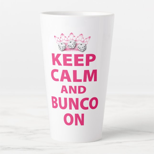 Tasse Latte Ami Du Joueur Bunco Calme (Devant)