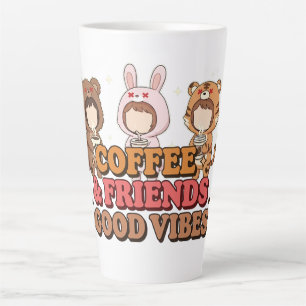 Tasse Latte Amis Animaux Mignons Amoureux de Café