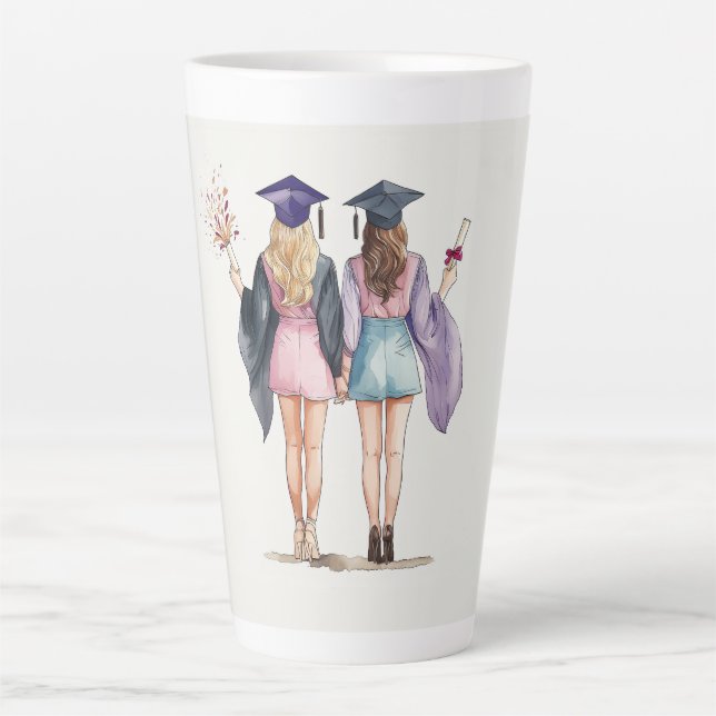 Tasse Latte Amis diplômés (Devant)