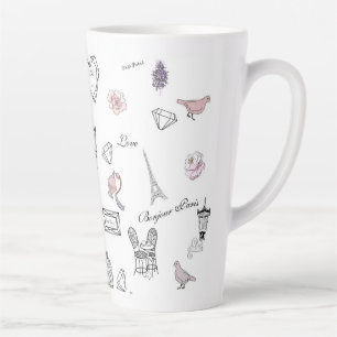 Tasse Latte Amour à Peris Bohemian Chic Floral Boho Girlly