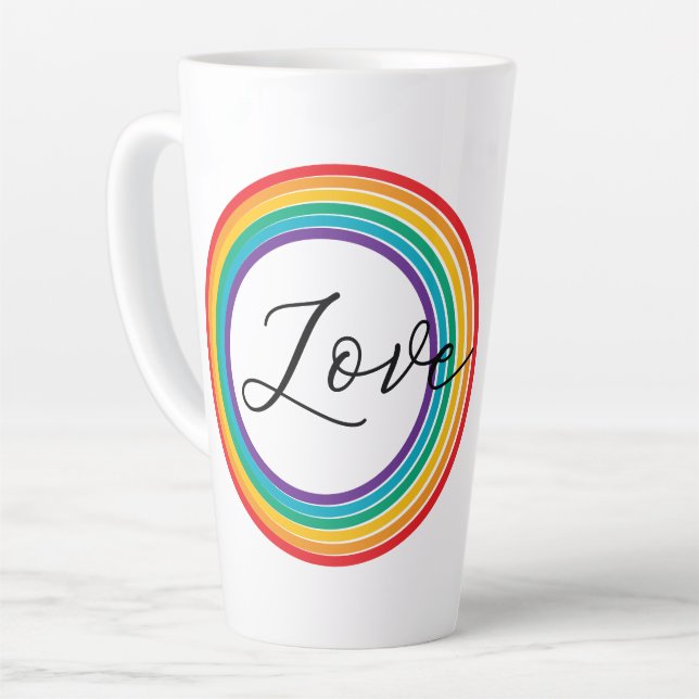 Tasse Latte Amour arc-en-ciel (Angle gauche)