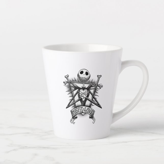 Tasse Latte Amour inadapté | Jack Skellington (Droite)