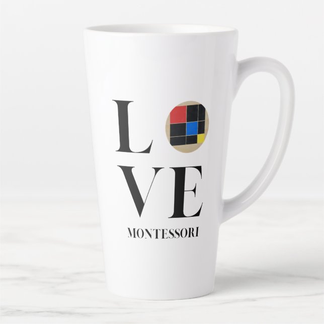 Tasse Latte Amour | Montessori | Cube trinomial (Droite)
