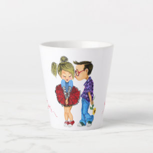 Tasse Latte Amour romantique - Baiser - Je t'aime pour toujour