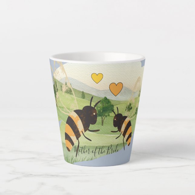 Tasse Latte Amoureux de la nature Mariage des abeilles (Devant)