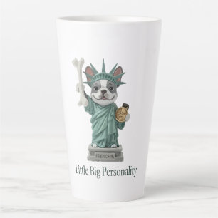 Tasse Latte Amoureux du chien bouledogue français Statue de la