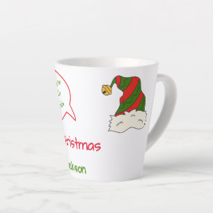 Tasse Latte Amusante photo de petit-enfant à Noël Casquette de