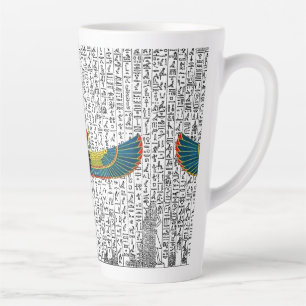 Tasse Latte Ancien Scarab à ailes égyptienne Souris Pad Café M