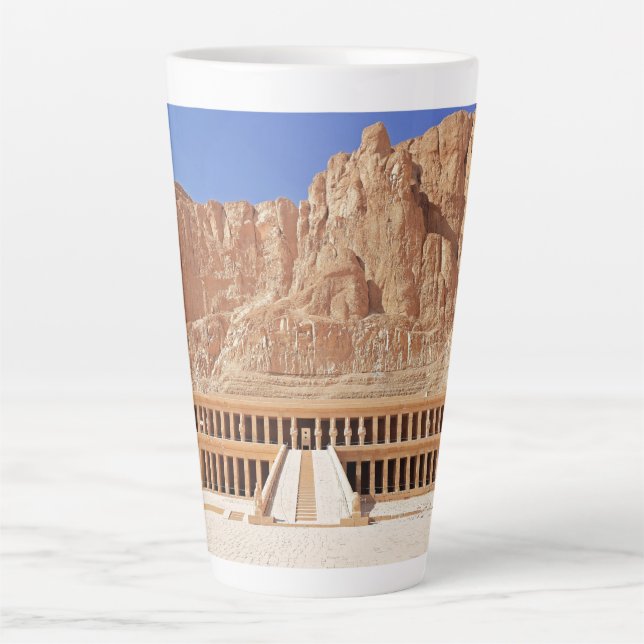 Tasse Latte Ancienne Egypte Hatshepsut Deir Bahri Temple Luxor (Devant)