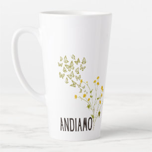 Tasse Latte Andiamo (avec Boutons et Papillons)