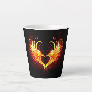Tasse Latte Angel Fire Heart with Wings