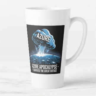 Tasse Latte Apocalypse Azure – J'ai Survécu à la Grande Panne