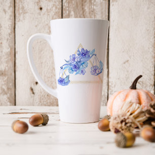 Tasse Latte Aquarelle Balance Astrologie Signe du zodiaque   M
