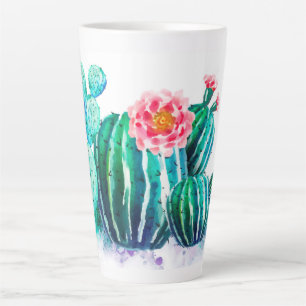 Tasse Latte aquarelle Cactus