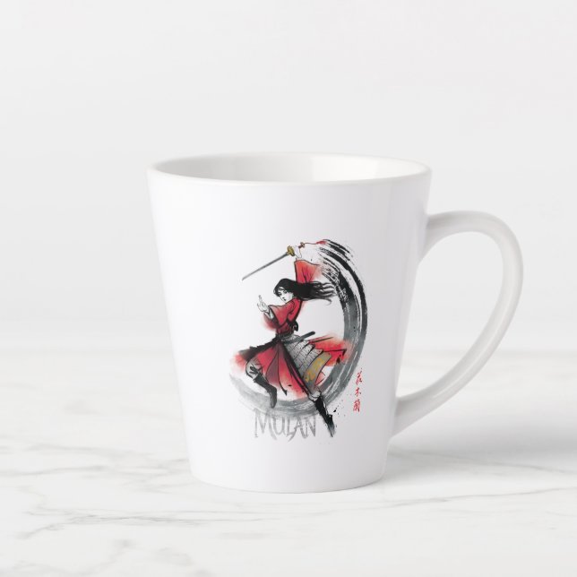 Tasse Latte Aquarelle de Mulan Sword Art (Droite)