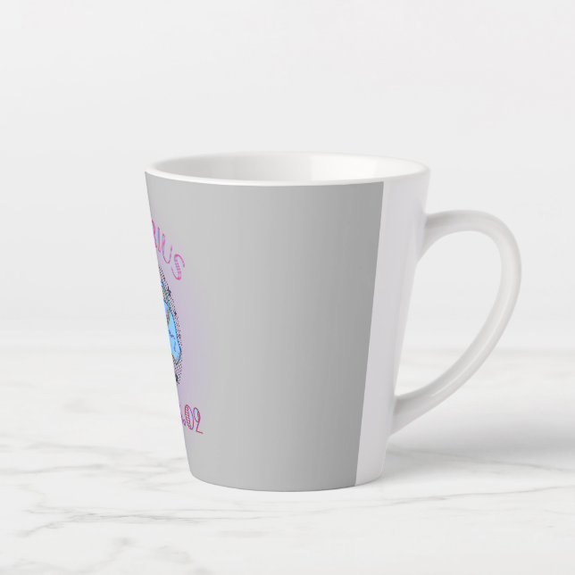 Tasse Latte Aquarius, signe zodiaque (Droite)