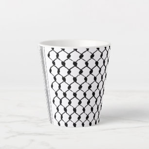 Tasse Latte Arabe palestinien Kufiya Hatta Motif Customisé