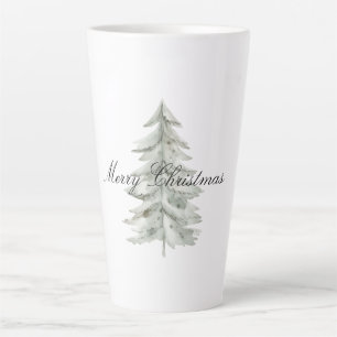 Tasse Latte Arbre blanc de Noël