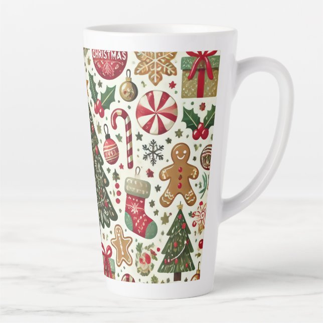 Tasse Latte Arbre de Noël (Droite)