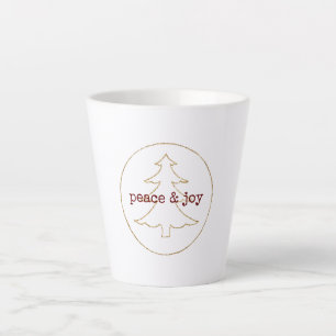Tasse Latte Arbre de Noël de la Parties scintillant d'or