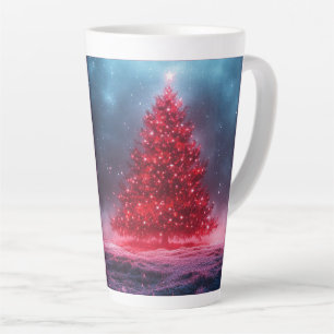 Tasse Latte Arbre de Noël festif avec gif de conception hivern