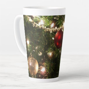 Tasse Latte Arbre de Noël I Vacances Plutôt vert et rouge