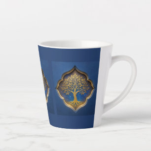 Tasse Latte Arbre doré dans un cadre céleste cadeau