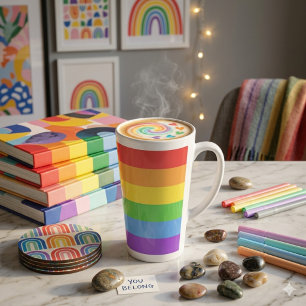 Tasse Latte Arc-en-ciel de la fierté