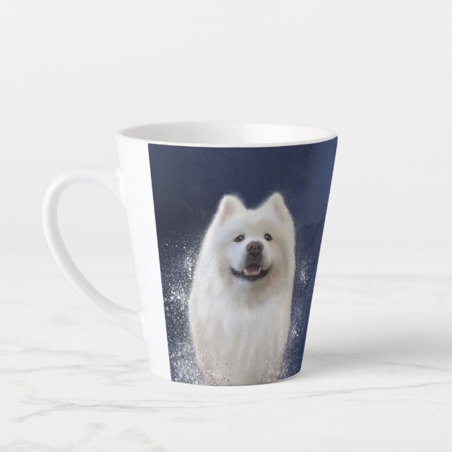 Tasse Latte Ari la collection Samoyed BLUE (Gauche)