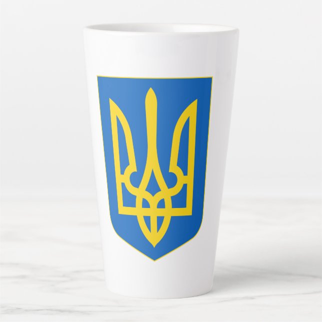 Tasse Latte Armoiries de l'Ukraine (Devant)