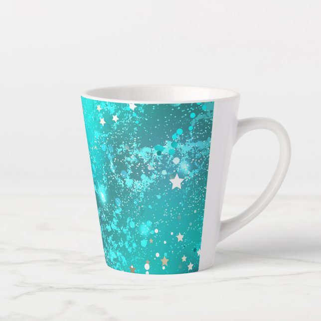 Tasse Latte Arrière - plan à huile Turquoise de la menthe (Droite)