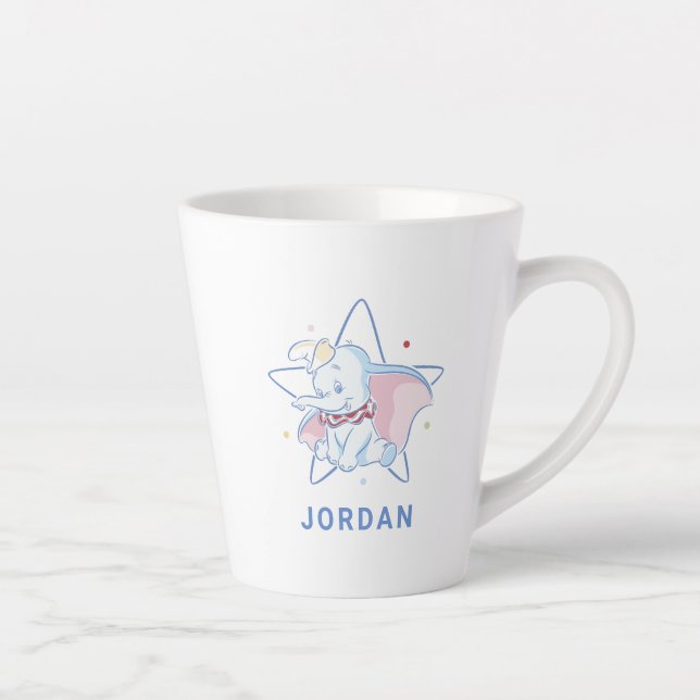 Tasse Latte arrière - plan de la star de Dumbo (Droite)