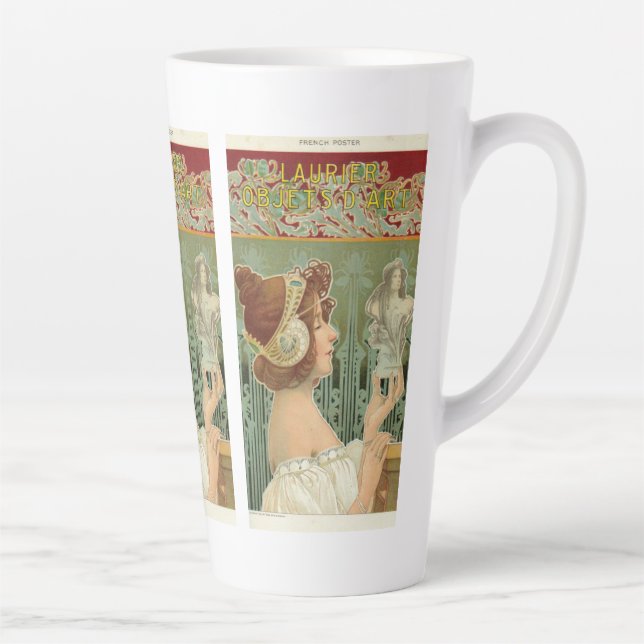 Tasse Latte Art nouveau femme Art français henri livemont Lot (Droite)