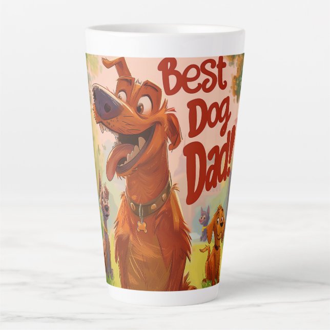 Tasse Latte Art numérique Best Dog Papa (Devant)