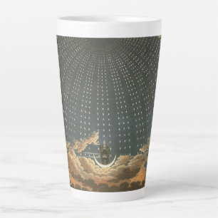 Tasse Latte Astronomie céleste vintage, reine de la nuit