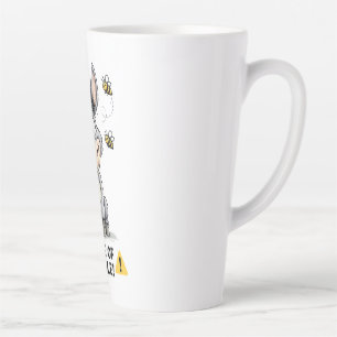 Tasse Latte Attention à la mule drôle conception d'avertisseme