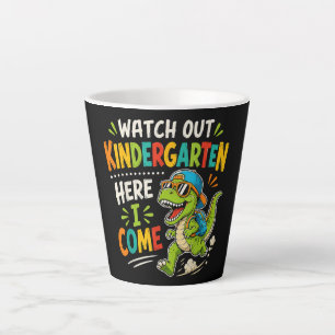Tasse Latte Attention maternelle j'arrive Dino