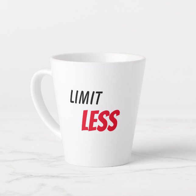 Tasse Latte Attitude positive positive sans limite (Angle gauche)