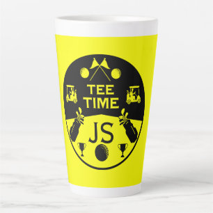Tasse Latte Au-Dessus De La Colline Golfeur D'Anniversaire
