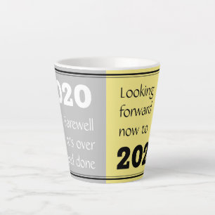 Tasse Latte AU REVOIR 2020   En avant 2021   Souvenir Nouvel A