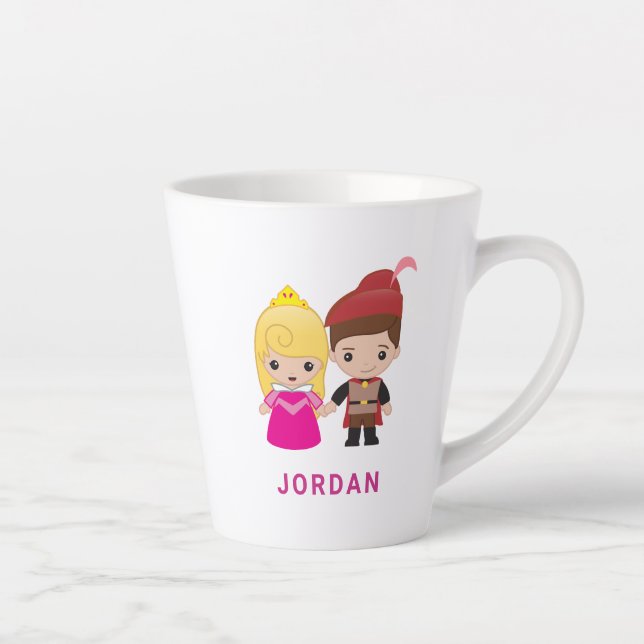 Tasse Latte Aurora et Philip Emoji (Droite)