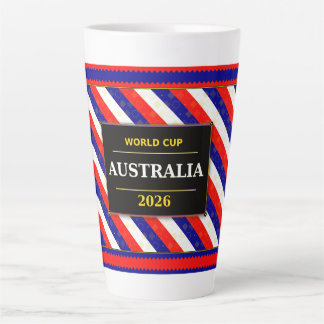 Tasse Latte Australia Football Fan Flag Colors Stripe Pattern 