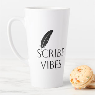 Tasse Latte Auteur écrivain poète Scribe Vibes 